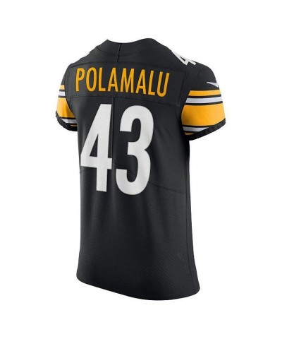 Men's Troy Polamalu Black Pittsburgh Steelers Retired Player Elite Jersey $100.50 Jersey