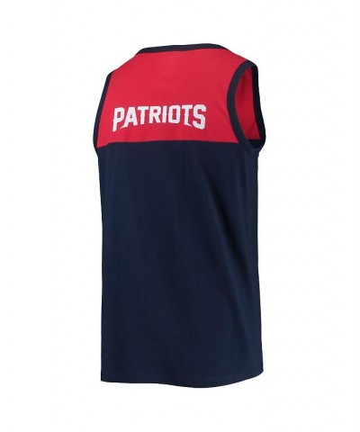 Men's Navy, Red New England Patriots Team Touchdown Fashion Tank Top $29.99 T-Shirts