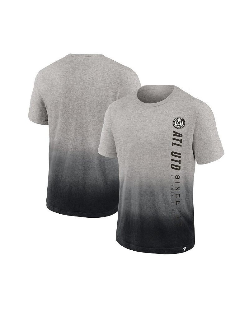 Men's Branded Heathered Gray, Black Atlanta United FC Dip-Dye T-shirt $20.70 T-Shirts