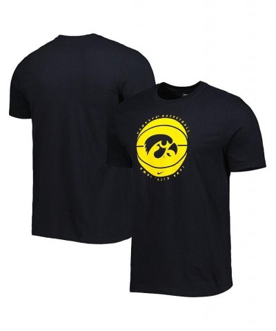 Men's Black Iowa Hawkeyes Basketball Logo T-shirt $21.83 T-Shirts
