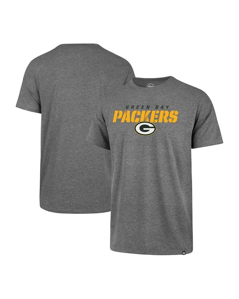 Men's Heathered Charcoal Green Bay Packers Traction Super Rival T-shirt $18.59 T-Shirts