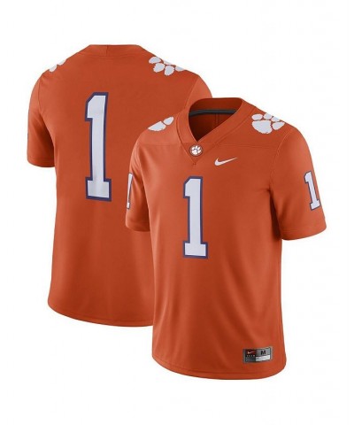 Men's Orange Clemson Tigers 1 Home Game Jersey $54.05 Jersey