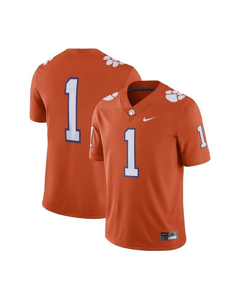 Men's Orange Clemson Tigers 1 Home Game Jersey $54.05 Jersey