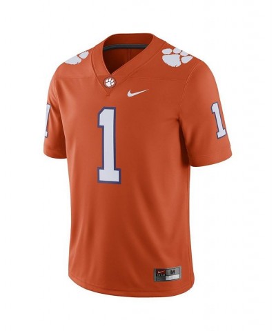 Men's Orange Clemson Tigers 1 Home Game Jersey $54.05 Jersey