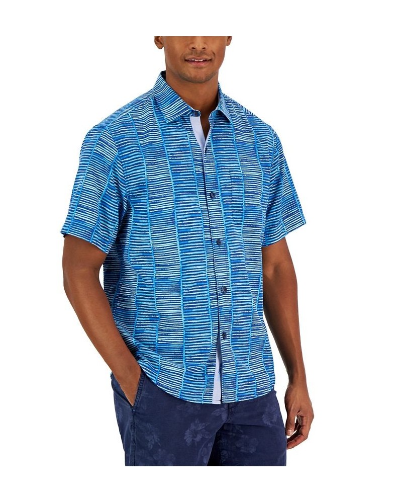 Men's Bamboo Beach Striped Shirt Blue $60.50 Shirts