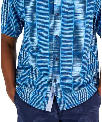 Men's Bamboo Beach Striped Shirt Blue $60.50 Shirts