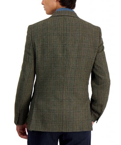 Men's Modern-Fit Plaid Tweed Sport Coat Green $39.68 Blazers