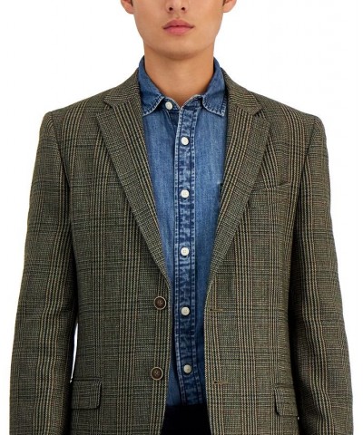 Men's Modern-Fit Plaid Tweed Sport Coat Green $39.68 Blazers