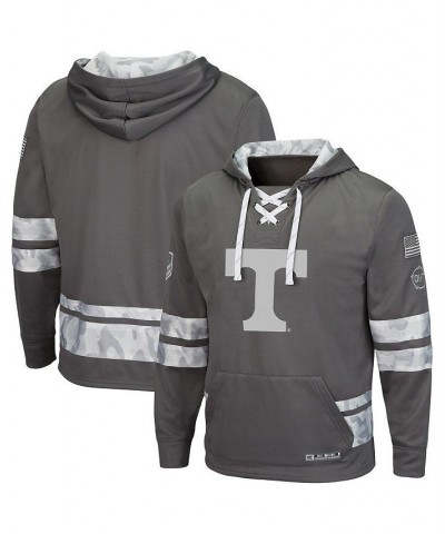 Men's Gray Tennessee Volunteers OHT Military-Inspired Appreciation Lace-Up Pullover Hoodie $36.80 Sweatshirt