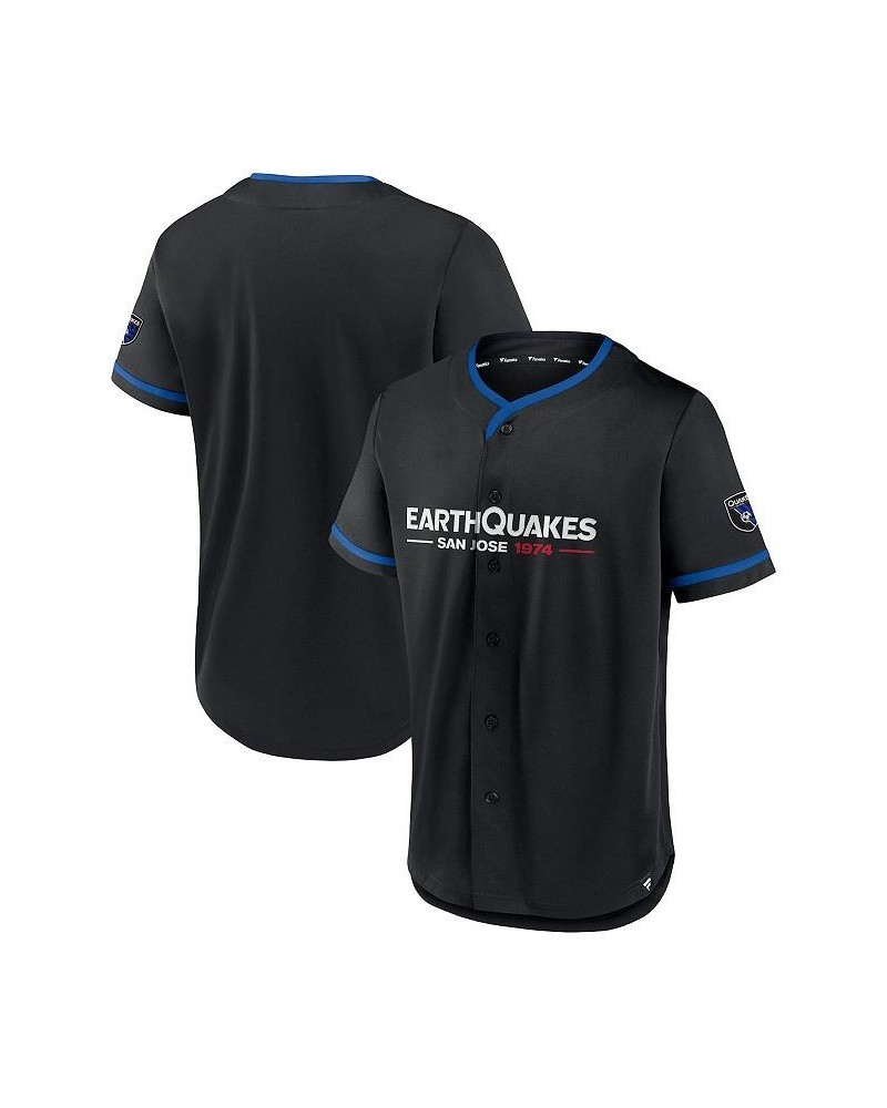 Men's Black, Blue San Jose Earthquakes Ultimate Player Baseball Jersey $38.49 Jersey