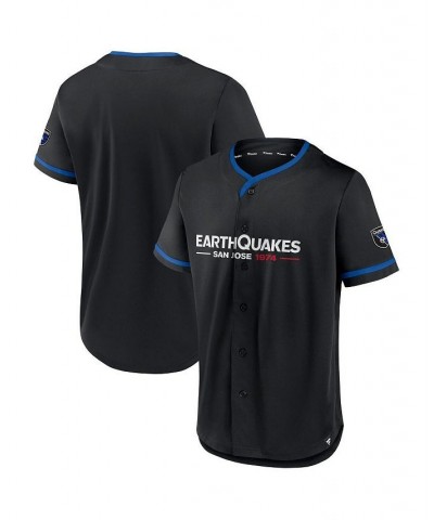 Men's Black, Blue San Jose Earthquakes Ultimate Player Baseball Jersey $38.49 Jersey