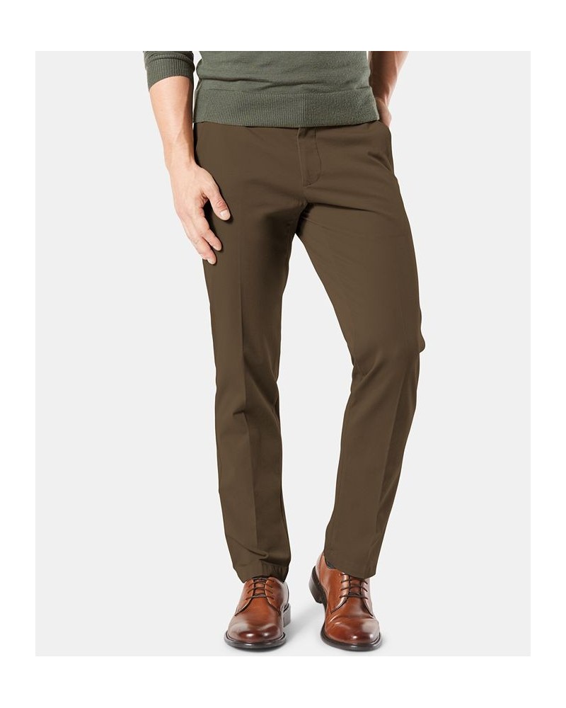 Men's Workday Smart 360 Flex Straight Fit Khaki Stretch Pants Green $29.90 Pants