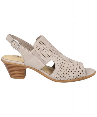 Women's Zelma Heeled Sandals Gray $30.00 Shoes