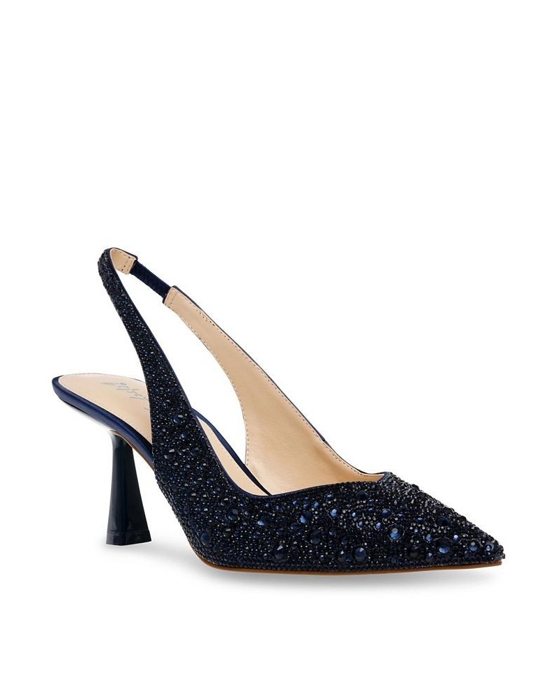 Women's Clark Slingback Evening Pumps Blue $59.77 Shoes