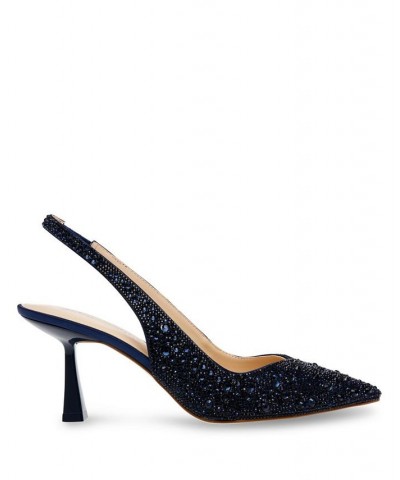 Women's Clark Slingback Evening Pumps Blue $59.77 Shoes