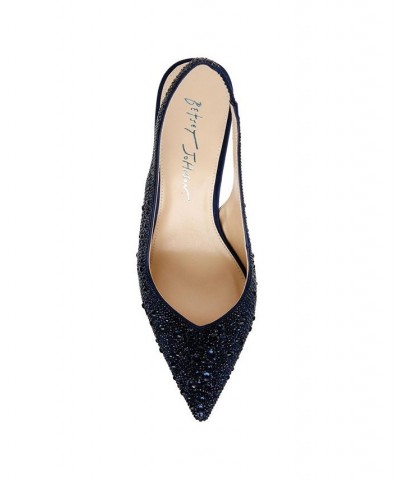 Women's Clark Slingback Evening Pumps Blue $59.77 Shoes