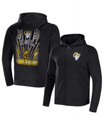 Men's NFL x Darius Rucker Collection by Black Los Angeles Rams Rocker Full-Zip Hoodie $33.54 Sweatshirt