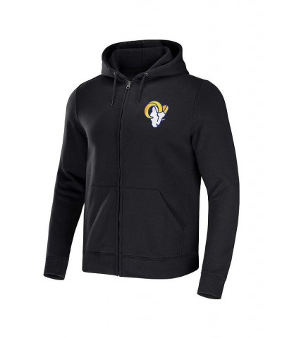 Men's NFL x Darius Rucker Collection by Black Los Angeles Rams Rocker Full-Zip Hoodie $33.54 Sweatshirt