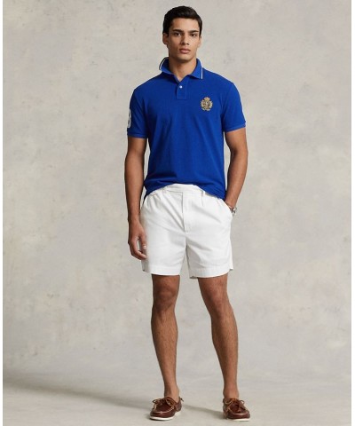 Men's Custom Slim Fit Polo Crest Polo Shirt Blue $79.00 Polo Shirts