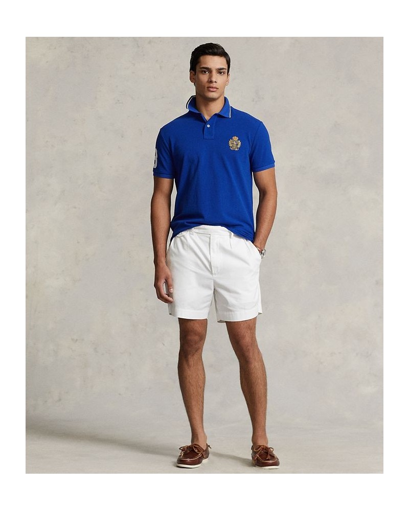 Men's Custom Slim Fit Polo Crest Polo Shirt Blue $79.00 Polo Shirts