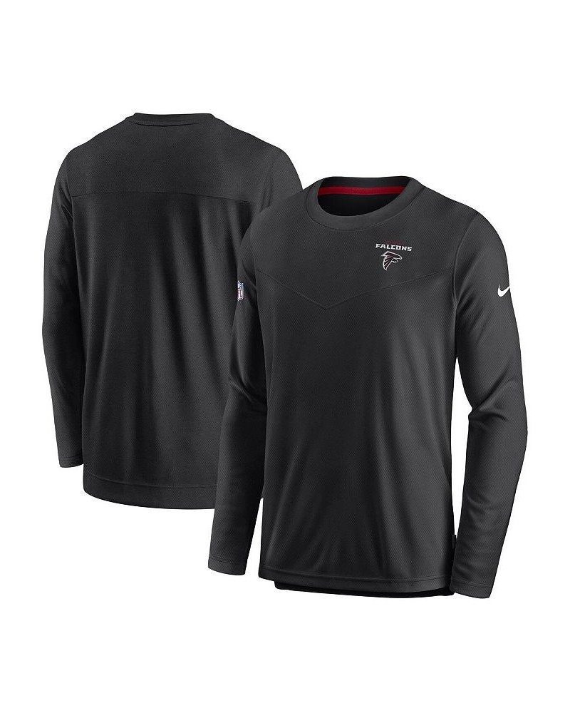 Men's Black Atlanta Falcons Sideline Lockup Performance Long Sleeve T-shirt $42.50 T-Shirts