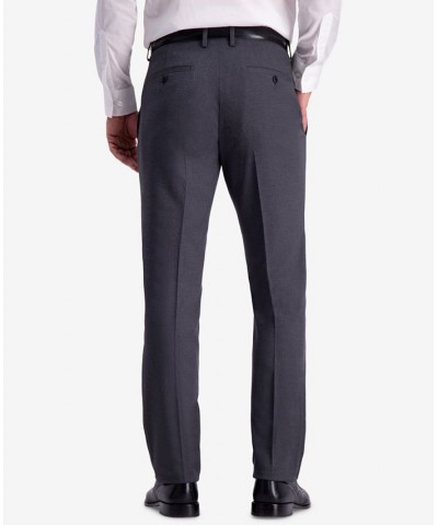 Men's Slim-Fit Shadow Check Dress Pants Gray $24.47 Pants