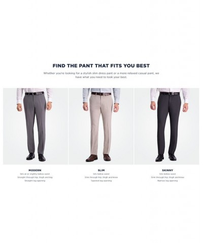 Men's Slim-Fit Shadow Check Dress Pants Gray $24.47 Pants