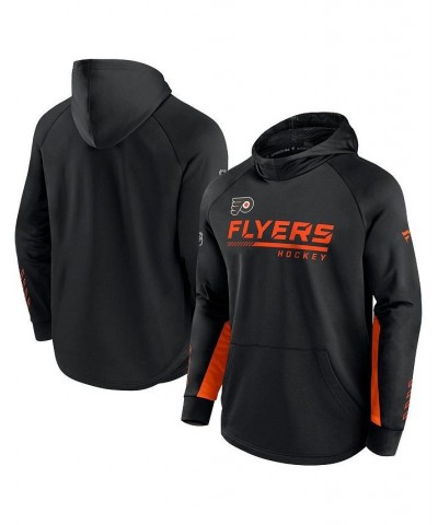 Men's Branded Black Philadelphia Flyers Authentic Pro Locker Room Raglan Pullover Hoodie $40.14 Sweatshirt