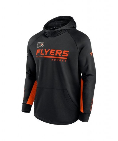 Men's Branded Black Philadelphia Flyers Authentic Pro Locker Room Raglan Pullover Hoodie $40.14 Sweatshirt