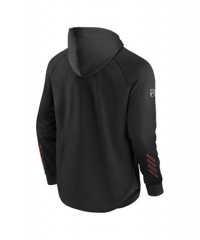 Men's Branded Black Philadelphia Flyers Authentic Pro Locker Room Raglan Pullover Hoodie $40.14 Sweatshirt