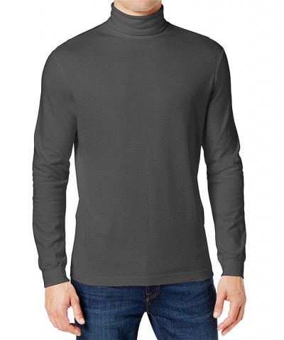 Men's Long Sleeve Turtle Neck Tee Charcoal $18.54 T-Shirts