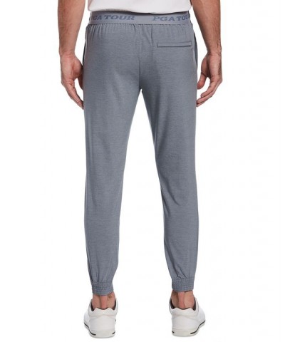 Men's Slim-Fit Textured Dobby Performance Joggers Gray $17.48 Pants