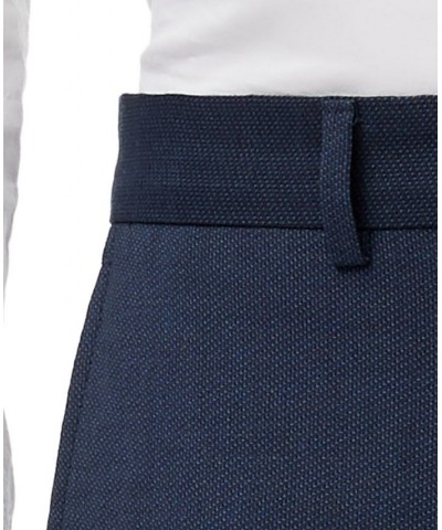 Armani Exchange Men's Slim-Fit Navy Birdseye Suit Separate Pants $80.50 Suits