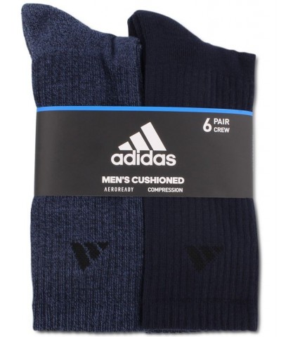 Men's Athletic Cushioned Crew Socks - 6 pk. Blue $9.90 Socks