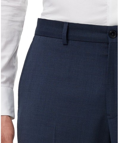 Armani Exchange Men's Slim-Fit Navy Birdseye Suit Separate Pants $80.50 Suits