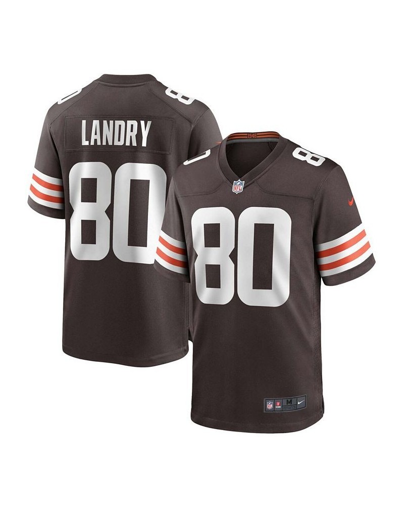 Men's Jarvis Landry Brown Cleveland Browns Game Player Jersey $46.20 Jersey