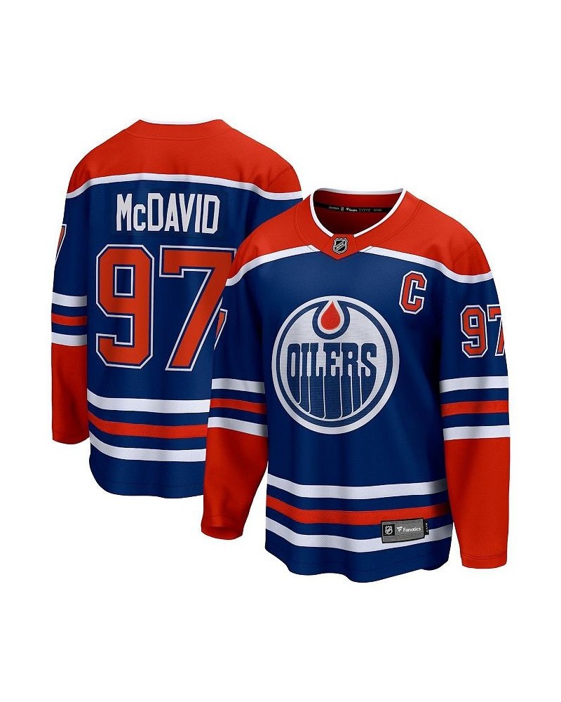 Men's Branded Connor McDavid Royal Edmonton Oilers Home Premier Breakaway Player Jersey $54.99 Jersey