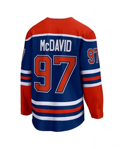 Men's Branded Connor McDavid Royal Edmonton Oilers Home Premier Breakaway Player Jersey $54.99 Jersey