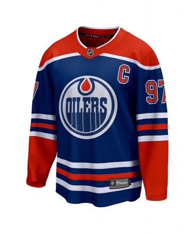 Men's Branded Connor McDavid Royal Edmonton Oilers Home Premier Breakaway Player Jersey $54.99 Jersey