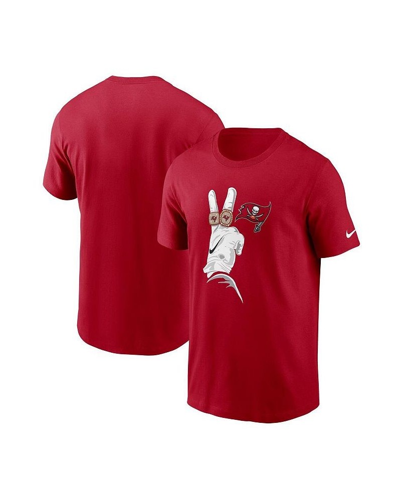 Men's Red Tampa Bay Buccaneers Hometown Collection Rings T-shirt $16.00 T-Shirts