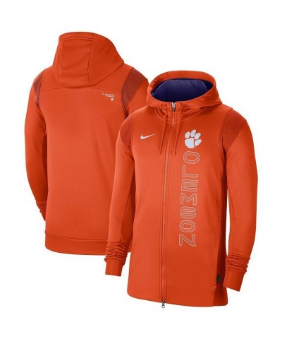 Men's Orange Clemson Tigers 2021 Sideline Performance Full-Zip Hoodie $36.19 Sweatshirt
