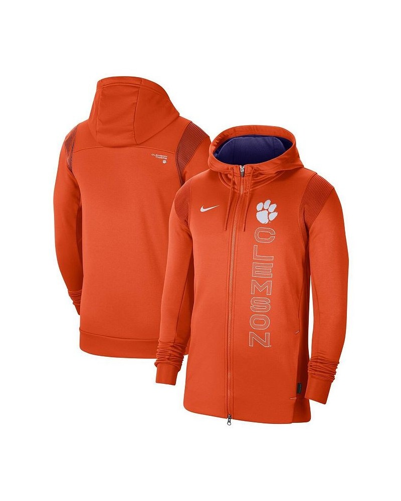 Men's Orange Clemson Tigers 2021 Sideline Performance Full-Zip Hoodie $36.19 Sweatshirt