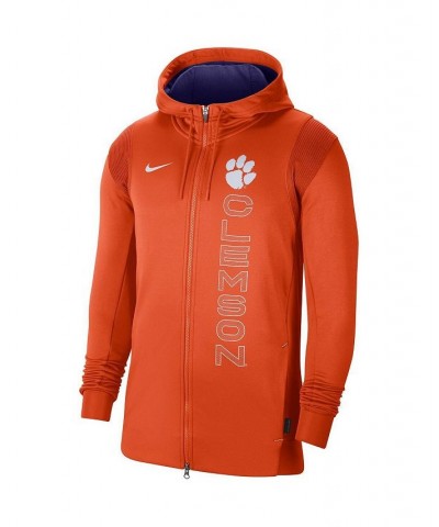 Men's Orange Clemson Tigers 2021 Sideline Performance Full-Zip Hoodie $36.19 Sweatshirt