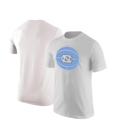 Men's Brand White North Carolina Tar Heels Basketball Logo T-shirt $21.83 T-Shirts