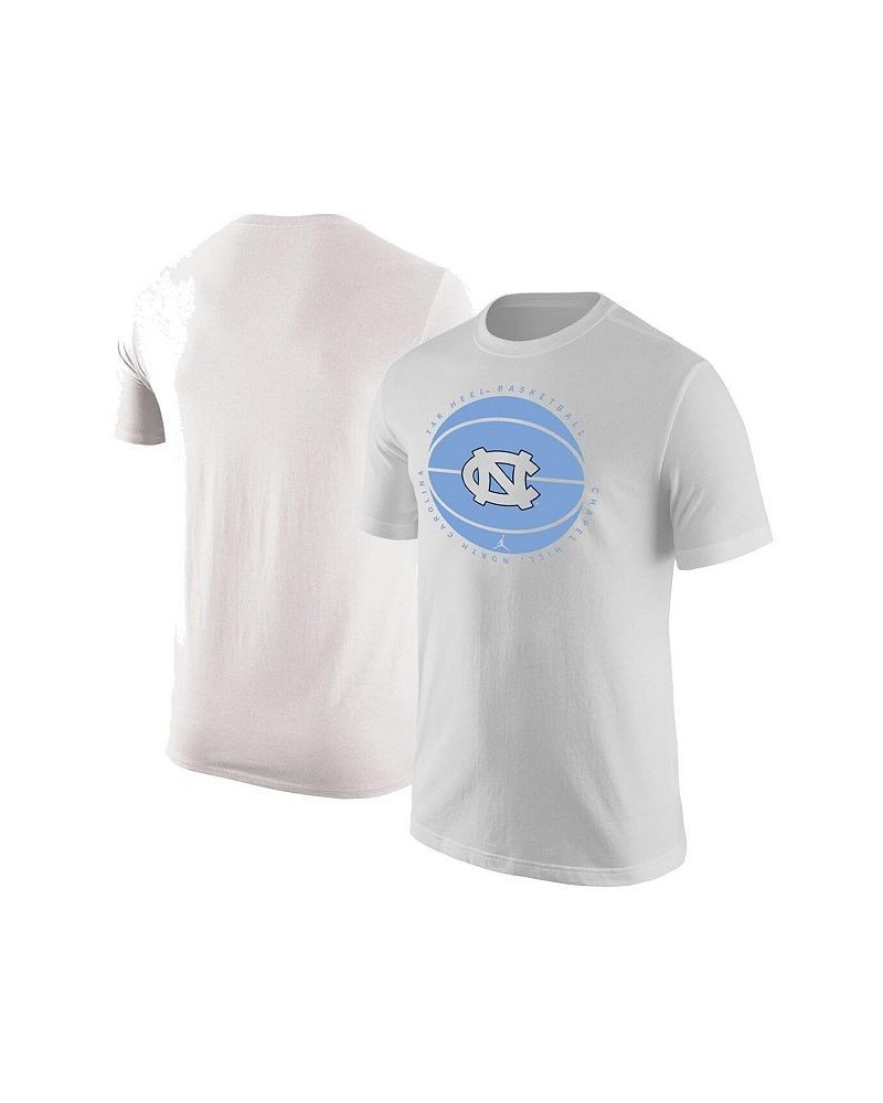 Men's Brand White North Carolina Tar Heels Basketball Logo T-shirt $21.83 T-Shirts