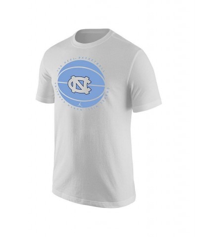 Men's Brand White North Carolina Tar Heels Basketball Logo T-shirt $21.83 T-Shirts