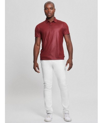 Men's Mason Shine Short Sleeves Polo Shirt Red $36.57 Polo Shirts