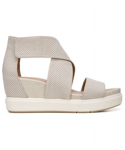 Women's Sheena Platform Wedge Sandals Gray $34.65 Shoes