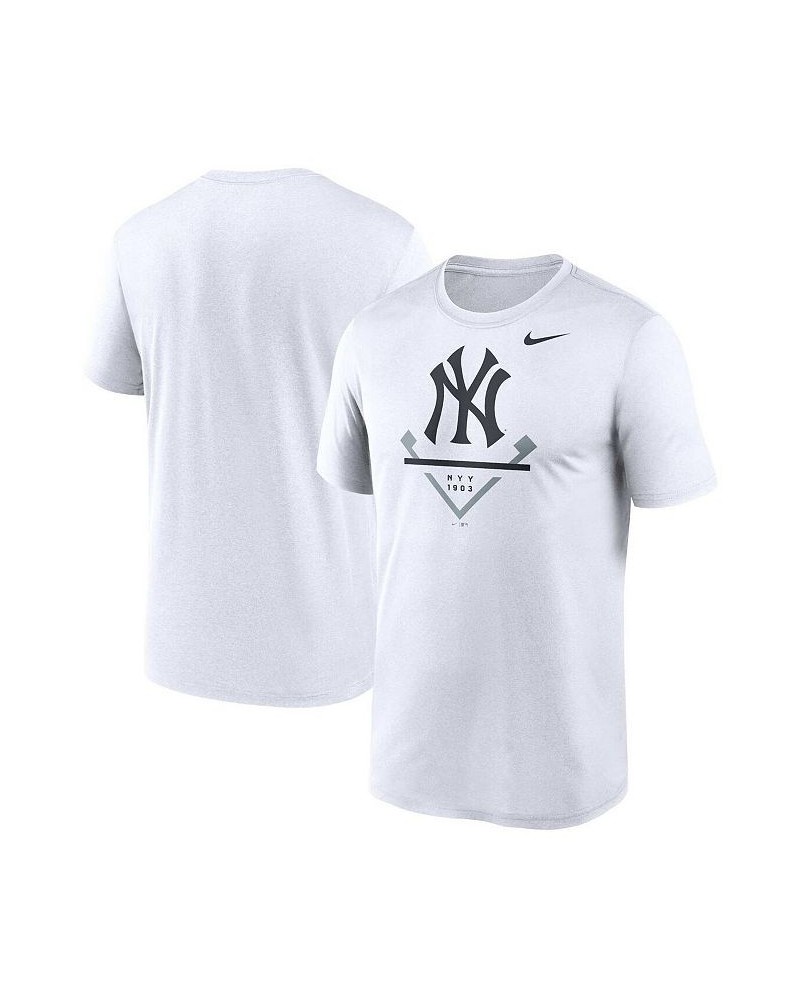 Men's White New York Yankees Big and Tall Icon Legend Performance T-shirt $21.00 T-Shirts