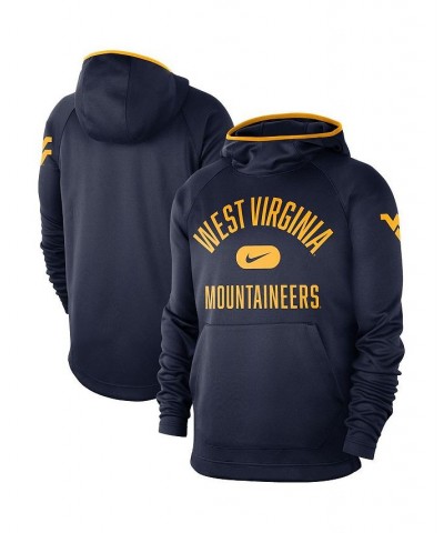 Men's Navy West Virginia Mountaineers Basketball Spotlight Performance Raglan Pullover Hoodie $32.47 Sweatshirt